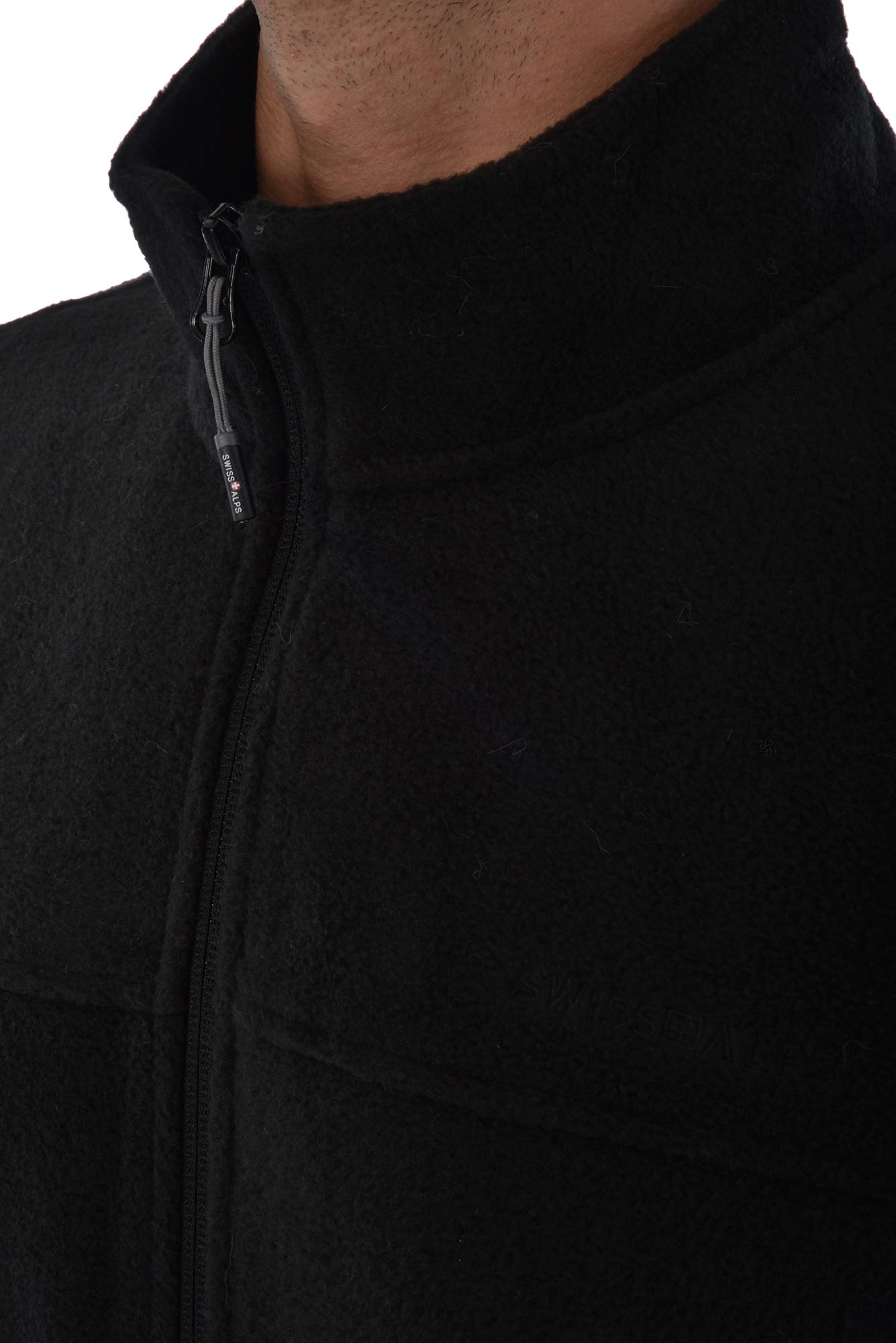 Swiss Alps Mens Full Zip Performance Polar Fleece Jacket Sweatshirt with Pockets - Image 3
